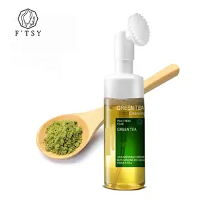 Fabbrica di Guangzhou profondamente pelle tè verde schiuma detergente per amminoacidi vendita calda Anti rughe sbiancamento della pelle Mousse detergente viso