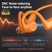 Casque audio sans fil à conduction osseuse AI Sport avec caméra 800W pour l'enregistrement vidéo, la course et les sports