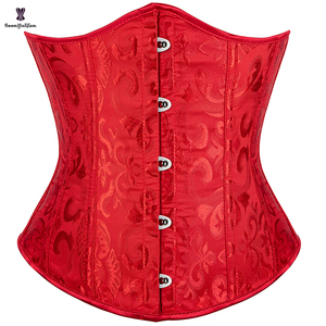 Retro <strong>Renaissance</strong> Brown Steampunk <strong>Clothing</strong> Women's Underbust Corset Belt Waist Cincher Girdle With 10 Colors - Product Image 4