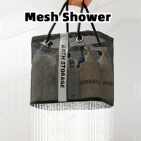 Sac de bain en filet grande capacité, panier de rangement portable à séchage rapide, pliable, pour salle de sport, natation, voyage