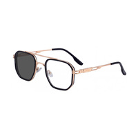 Nouvelle Collection – Lunettes de Soleil Photochromiques UV400 Carrées Style Européen-Américain pour Hommes, Monture Complète en Alliage