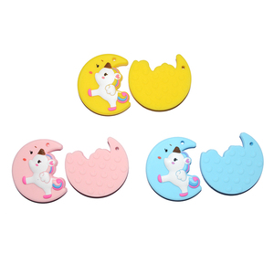 SANS BPA Coloré Bébé Mâcher Dentition Jouet Lune Licorne Anneau De Dentition Silicone Bébé Dentition - Product Image 2