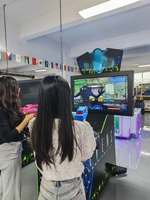 Simulateur de tir à monnayeur 42 pouces pour 2 joueurs, machine de jeu de tir en plastique avec garantie 1 an pour centres de jeux intérieurs