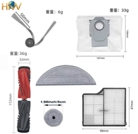 Accessoires Roborock Saros 10 G30 : Brosse principale, brosse latérale rotative, filtre HEPA, sac à poussière
