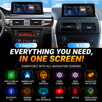 Système de navigation double HD Android 13 RoadNavi pour BMW Série 3 X3 E83 E90 2006-2011 Lecteur multimédia vidéo CarPlay sans fil GPS