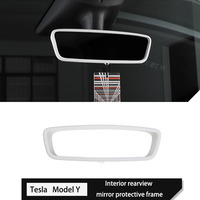 Accessoires de décoration intérieure de voiture adaptés aux cadres de rétroviseurs en silicone des Tesla Model Y/Model YL (2022 - 2025)