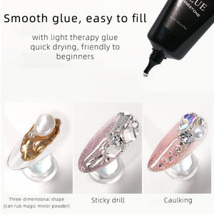 Vente <span class=keywords><strong>en</strong></span> gros de 15ml de colle à ongles dans un tube OEM Custom Private Label Stick Gem Diamond No Wipe Strong Rhinestone Glue <span class=keywords><strong>Gel</strong></span> on Nail - Product Image 4