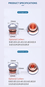 RAYMACH หัวเลเซอร์ D15 <span class=keywords><strong>D17</strong></span>,อะไหล่ Cnc ไฟเบอร์สองชั้นชุบโครเมียมสำหรับหัวตัดไฟเบอร์เลเซอร์ Bystronic DNE - Product Image 5