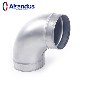 Gomito a 90 Gradi in Acciaio Zincato Regolabile per Condotti HVAC di Alta Qualità Direttamente dalla Fabbrica - Product Image 1