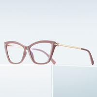 Nuevas Monturas Ópticas de Metal TR para Mujer, de Alta Calidad, con Protección Anti-luz Azul, Monturas de Gafas de Moda al por Mayor