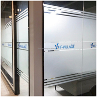 Autocollant mural en PVC électrostatique réutilisable, imperméable, transparent UV, blanc givré, gravure double face, décoration intérieure personnalisée