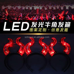 Neuzugang LED Teufelshorn-Kopfband Halloween Party Karneval Kostüme mit blinkendem Licht <span class=keywords><strong>Promo</strong></span>-Party-Lücken - Product Image 3