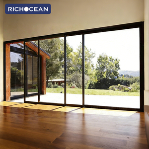 Porte coulissante extérieure RICHOCEAN, double vitrage, étanche, économie d'énergie, en aluminium, pour patio, portes en verre pour villa - Product Image 2