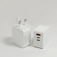 Pengisi Daya Dinding Cepat 65W 3-Port PD 3.0 & QC3.0 GaN dengan Perlindungan OTP untuk MacBook, Android, iPad, Laptop & Ponsel