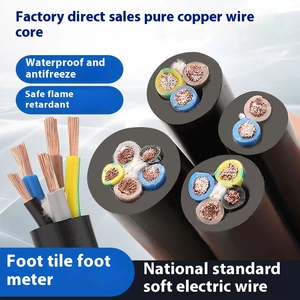 Cable de Cobre Trenzado de 2, <span class=keywords><strong>3</strong></span> y 5 Núcleos RVV, Cable de Alimentación Plano de Control de 220V, 1.5/2.5/4 PVC - Product Image 4
