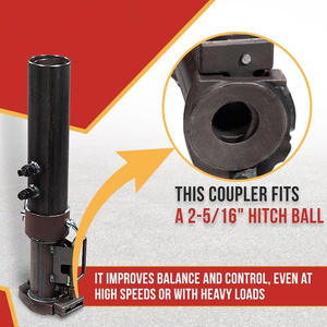 Attelage de remorque à col de cygne rond avec boule d'attelage de 2-5/16 pouces, hauteur rétractée de l'attelage 30 pouces et extensible jusqu'à 38 pouces. - Product Image 5