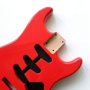 Corpo per Chitarra Elettrica ST in <span class=keywords><strong>Ontano</strong></span> <span class=keywords><strong>Rosso</strong></span> Fiesta con Finitura Lucida Donlis per Kit Elettrici SSS dalla Fabbrica Cinese Disponibile in Vari Colori - Product Image 4