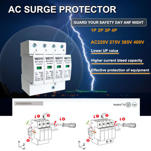 Mejor Precio, Protector Contra Sobretensiones de CA para Toda la Casa, 4P, 20, 40, 60KA, Clase I+II, Protección Contra Rayos, Personalizado, 385v, 400v, 230v - Product Image 2