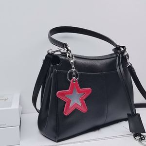 Beautiful Pu Leather Key Chain With <b>Star</b> Shaped Makeup Elegant Portable Phone <b>Mirror</b> for Women Gifts - Product Image 3