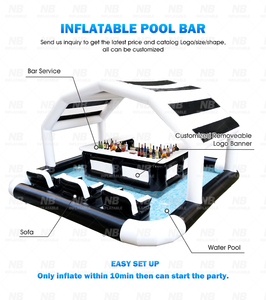 Op maat gemaakte PVC opblaasbare zwembadbars voor volwassenen, voor buitenfeesten en evenementen in de tuin - Product Image 2