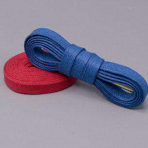 Cordones de Algodón Encerado Planos de 8mm Personalizados, Diseño Minimalista de Color Sólido - Cordones Planos Encerados Premium para Zapatillas Blancas y Zapatos de Lona - Product Image 6