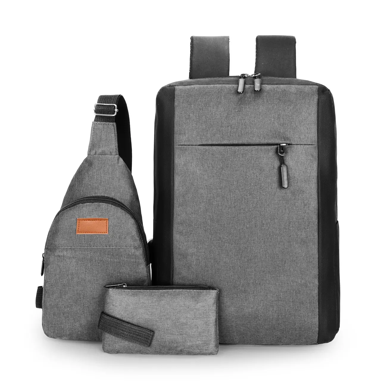 Tas ransel kasual pria, ransel Laptop 15.6 inci tahan air, tas Bisnis harian pria dengan USB