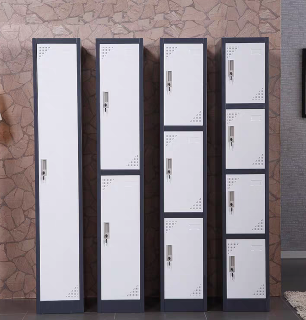 Steel Storage Cabinet Office Workshop Gym 3-door Cabinet Metal Wardrobe Employee Storage Cabinet