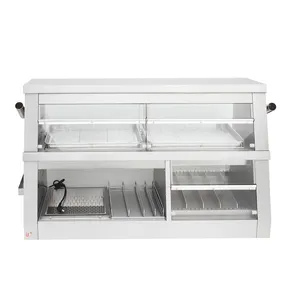 Hot Selling Food Grade Stainless Steel Showcase Warmer Food Display Stand Warmer Cabinet With Plug