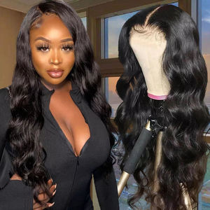 Perruques Remy de Gros Vendeur 360 Full Lace hd Perruque Tressée Sans Colle Cheveux Vierges Humains 6 Pouces 8 Pouces 10 Pouces Perruque Avant Noir - Product Image 2