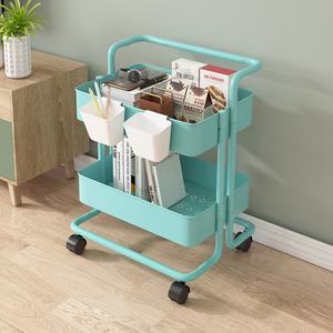 Wheeled 3/4/5 Layer Salon <b>Trolley</b> Toilet Storage Rack Living Room Floor Mobile Snack Portable Versatile Household Storage Rack - Product Image 6