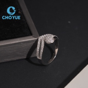 Elegant 925 Sterling Silver Pear Shape Moissanite Set Full Pave Accent Halo Ring Classic Bridal Engagement Wedding Jewelry <b>Gift</b> - Product Image 4