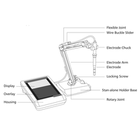 Testeur de qualité de l'eau multi-paramètres HUAZHI HZPD-T503 avec écran tactile couleur de 5,0 pouces, conductimètre, pH, TDS, température