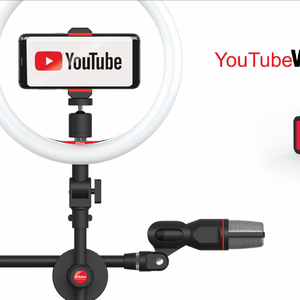 Nouvelle lampe vidéo <span class=keywords><strong>2021</strong></span> avec anneau lumineux pour selfie, support de téléphone portable, trépied et microphone pour vidéos YouTube - Product Image 3