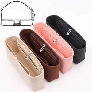 Felt Insert Bag <b>Organizer</b>, Makeup <b>Organizers</b>, Liner Perfect for Brand Women's Handbags for and <b>Cosmetic</b> Bags - Product Image 5