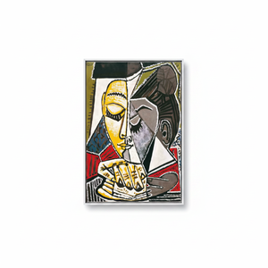 Printed <b>Canvas</b> Artwork: Picasso 'Tete Dune Femme Lisant' Boho Decor,WHITE <b>FRAMED</b> <b>CANVAS</b> - Product Image 2
