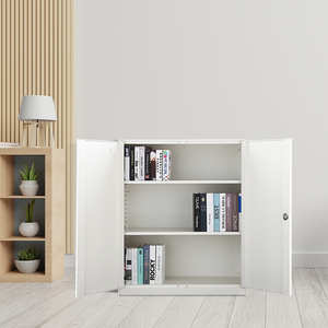 Tùy Chỉnh Nửa Chiều Cao 2-Cửa Thép Tủ Khóa Tủ Thiết Kế Hiện Đại Kim Loại Lưu Trữ Tập Tin Với 3 Kệ Cho Nhà Bếp Hoặc Nhà Văn Phòng - Product Image 5