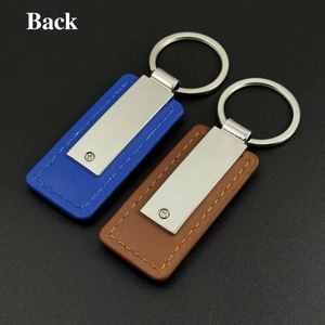 Porte-clés rectangulaire polyvalent en alliage de zinc et cuir, gravure laser vierge, cadeau pour porte-clés de voiture - Product Image 3