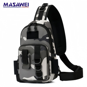 Masawei Tactical Crossbody <b>Chest</b> Bag Gray Camouflage Large Capacity Outdoor Hiking Fishing <b>Storage</b> Backpack Men's Shoulder Bag - Product Image 1