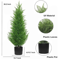 Arbre magnifique, pin artificiel en soie, tulipe bovitae, fausses plantes en pot, livraison UV