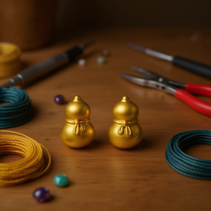 Ciondolo a Forma di Zucca Ilan, Set da 2 Pezzi, Accessorio per Gioielli Placcato Oro - Product Image 3