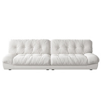 Nordique Simple crème tissu nuage paresseux sectionnel canapé simple rangée droite chat patte éponge remplissage pour petit appartement salon