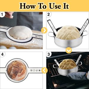Más Vendido 2024: Tapete de Silicona para Hornear Pan en Horno Holandés con Asas Largas y Correa, Revestimiento de Silicona para Horno Holandés - Product Image 3