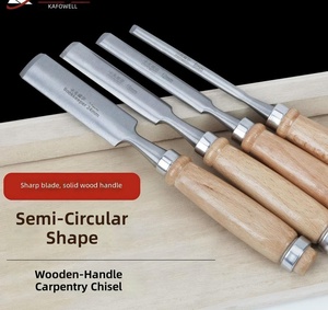 <span class=keywords><strong>Ciseau</strong></span> à <span class=keywords><strong>bois</strong></span> KAFUWELL WH4117 237 mm de qualité industrielle en chrome vanadium à pointe biseautée <span class=keywords><strong>demi</strong></span>-ronde pour la sculpture sur <span class=keywords><strong>bois</strong></span> - Product Image 3