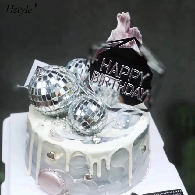 Disco Ball Topper Cake Decoration 70's Disco Cupcake Toppers Saturday Night Fever Disco Ball Dance Birthday PQ814