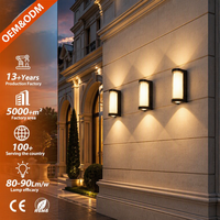 Fabricant et fournisseur chinois de lampes murales LED d'extérieur en aluminium et PC, blanc chaud, IP65, étanches, pour jardin, villa, maison