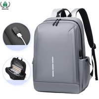 Sac à dos de voyage tendance, grande capacité, léger, durable, avec port USB, logo personnalisé, imperméable, en polyester Oxford, pour un usage quotidien au bureau
