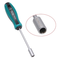 Jeu de clés à douille industrielles avec poignée en plastique et finition chromée, 3-14 mm, personnalisable OEM
