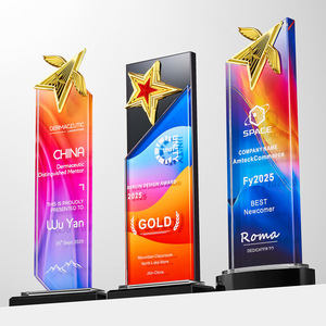 Trophé<span class=keywords><strong>e</strong></span> Créatif Noble Personnalisé en Cristal, Bois et Métal pour la Reconnaissance des Meilleurs Services de Vente - Product Image 6