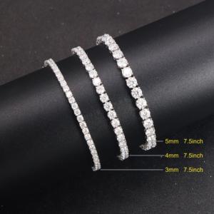 Hip Hop Moissanite Kim Cương Tennis Chuỗi Vòng Cổ Dropshipping Ice out Bạc 925 Đồ Trang Sức Mỹ Vòng Đeo Tay - Product Image 4