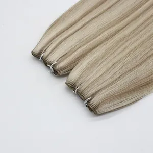 Seamless European Human Hair Extensions Thick Invisible Weft No Return Hair Double Drawn Genius Weft Hair